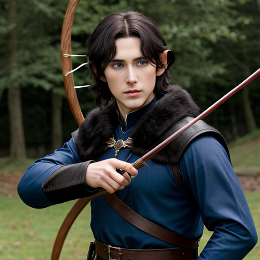 dark_haired_young_elf_man_blue_eyes_dark_clothes_archery_middle_Ages_2967818569.png